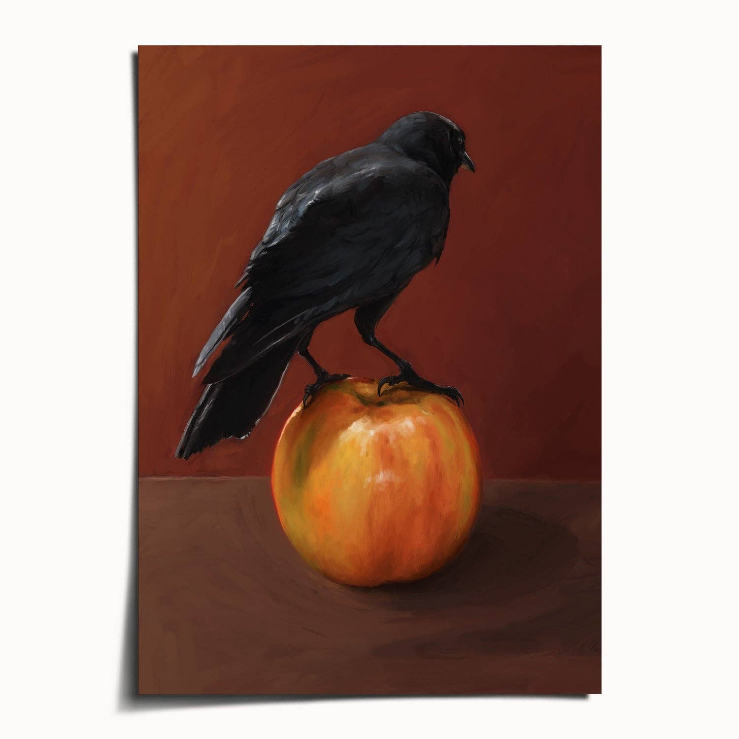 The Ugly Cat Studio - Wholesale Art Print - Moody City Crow Art Print0