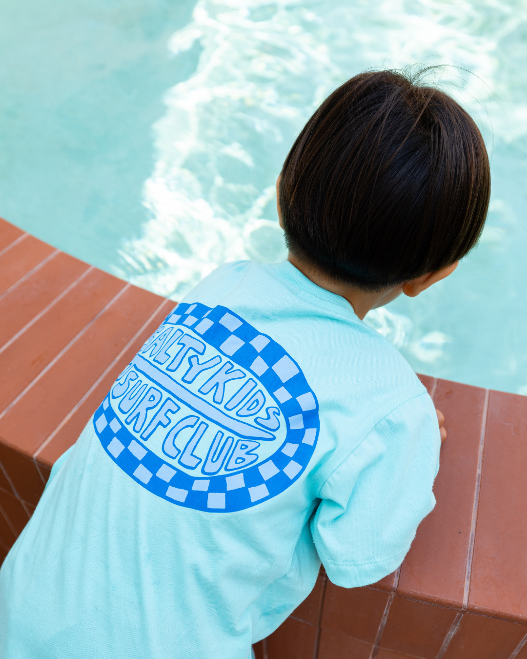 SAND N SALT KIDS - Wholesale Screen Printed T-Shirt - Kids - Salty Kids Surf Club Tee (Aqua Blue)5