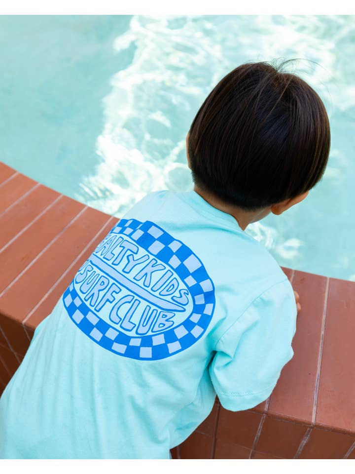 SAND N SALT KIDS - Wholesale Screen Printed T-Shirt - Kids - Salty Kids Surf Club Tee (Aqua Blue)5