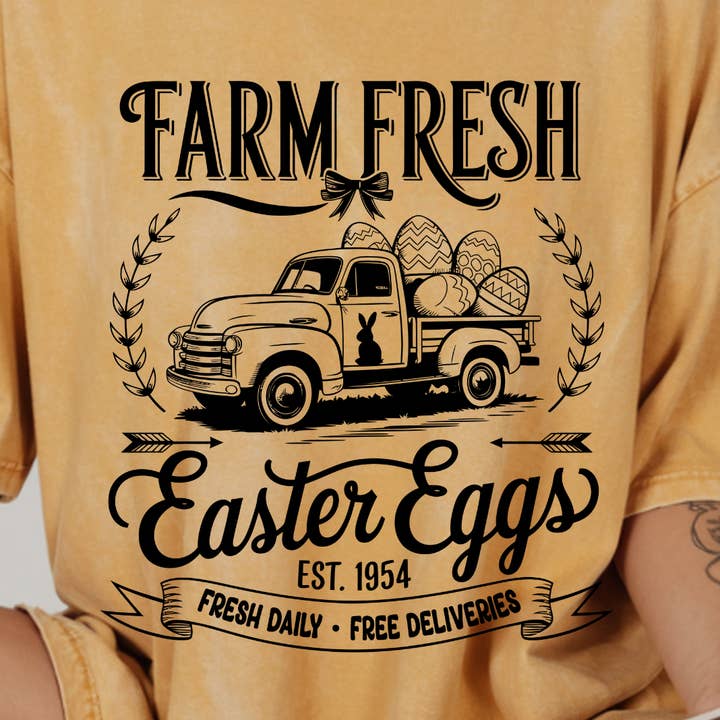 FARM FRESH EASTER EGGS DTF TRANSFER for wholesale by Remi Lee Transfers
