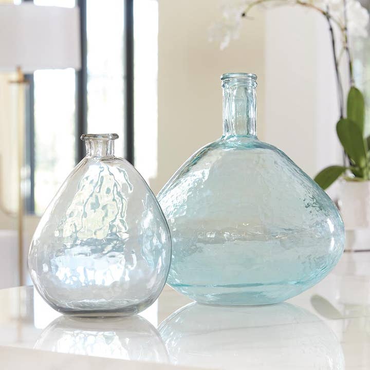 Santa Barbara Design Studio by Creative Brands - Wholesale Vase - Blue Recycled Glass Vase - Large