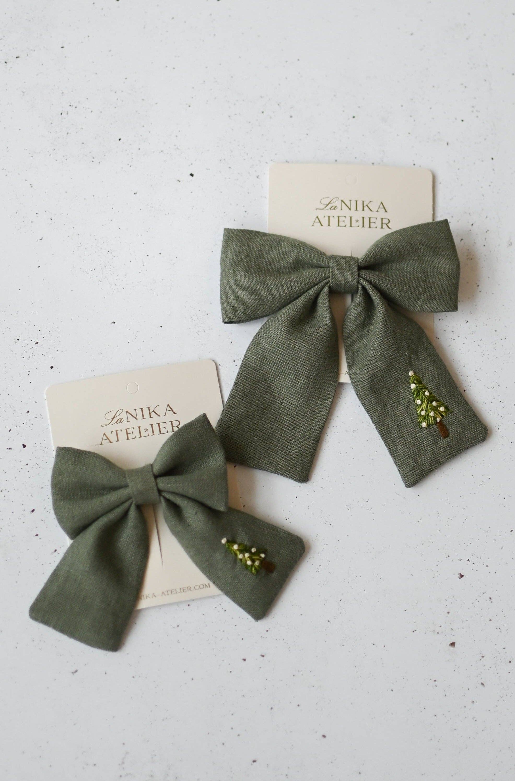 Lanika Atelier, Nika Korošec s.p. - Wholesale Hair Bow - Women's - Midi and Large hair bows Christmas tree2