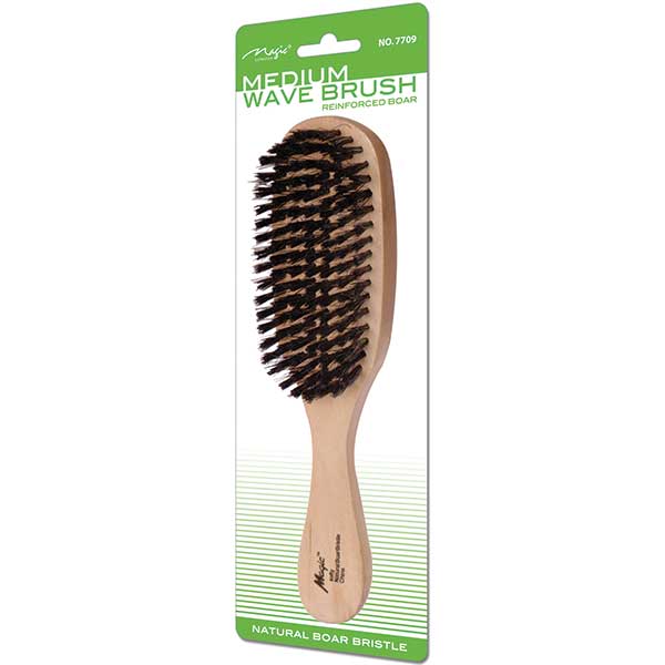 Majestic Wholesale - Wholesale Hair Brush/Comb - MEDIUM HAIR BRUSH WAVE NARROW BOAR PALM BOAR CLUB (12PACK)