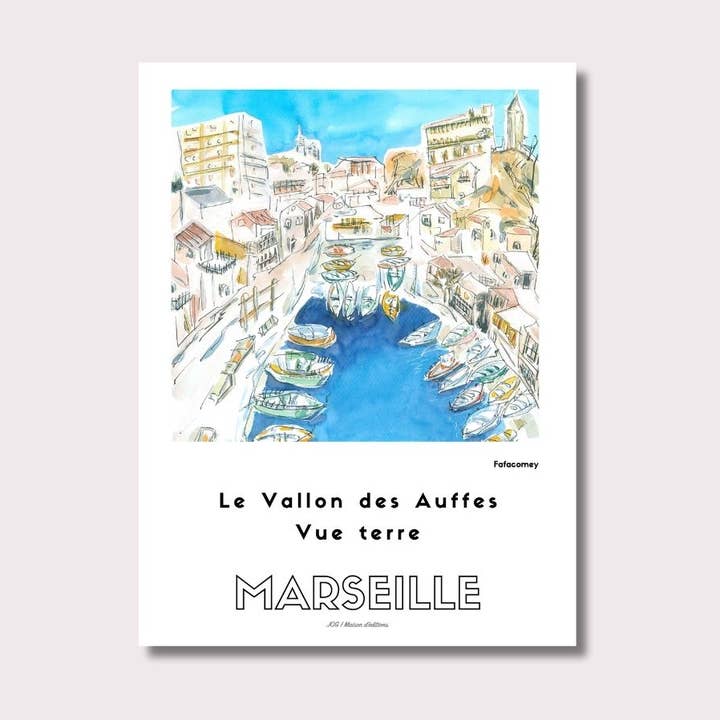 Poster - Het uitzicht op de aarde van Vallon des Auffes - FaComey voor wholesale door JOG | Maison d’éditions