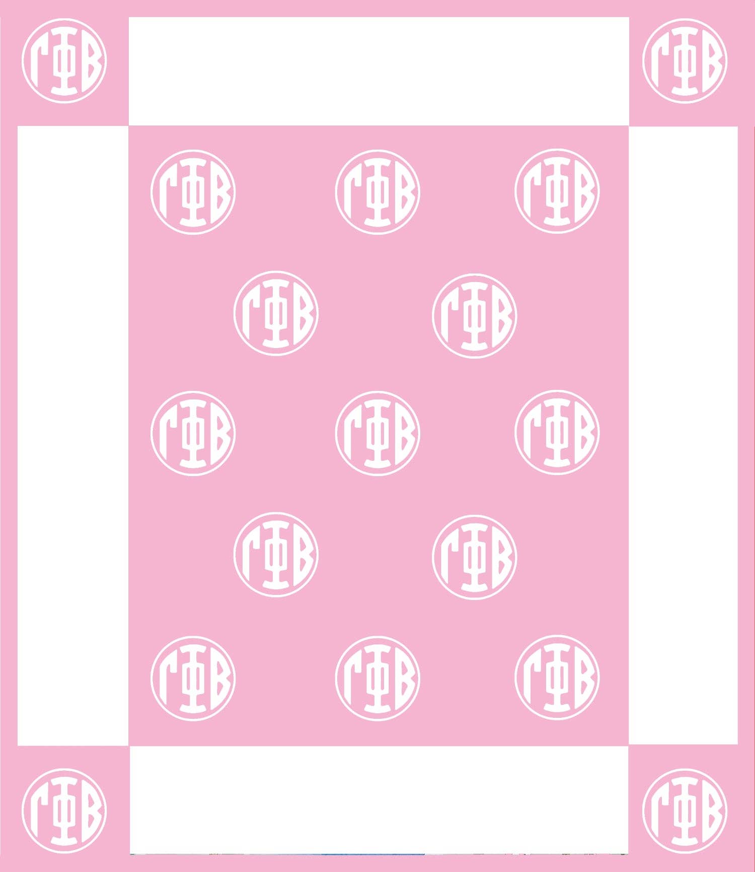 Over The Moon Greek - Wholesale Throw Blanket - Sorority Circle Monogram Blanket9