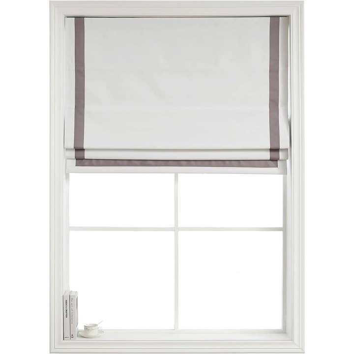 Shadisfy - Wholesale Blinds - Greenwich Roman Shade with Ribbon Border6