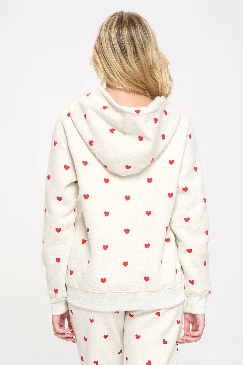 SM WARDROBE – Hoodie – Mulher por atacado – Moletom com capuz com zíper com estampa de coração3