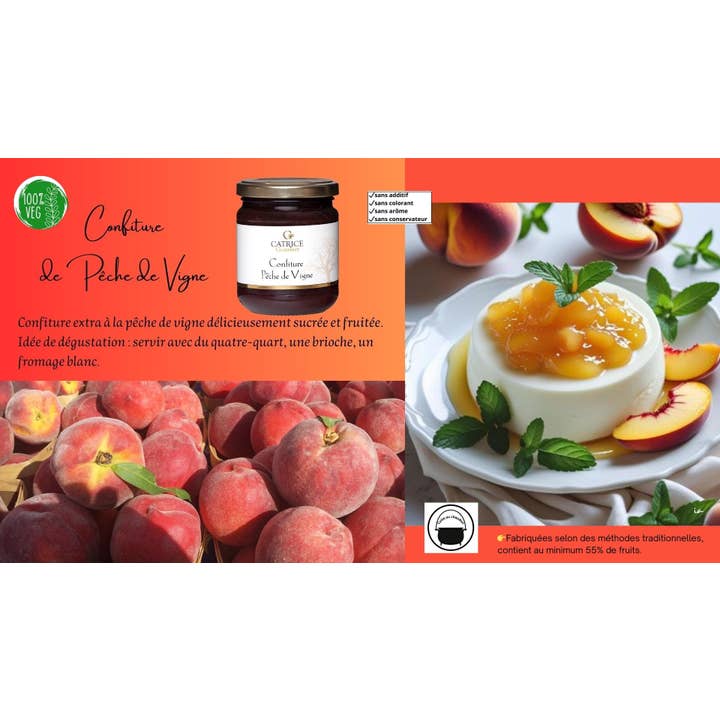 Vinpersikosylt 250g för wholesale av CATRICE GOURMET