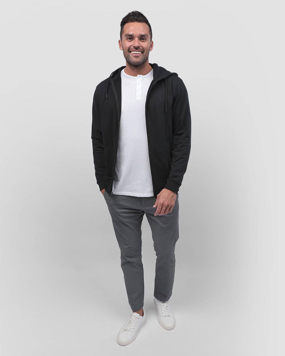 INTO THE AM - Wholesale Hoodie - Men's - Men's Zip-Up Hoodie Sweatshirt (Plain)34