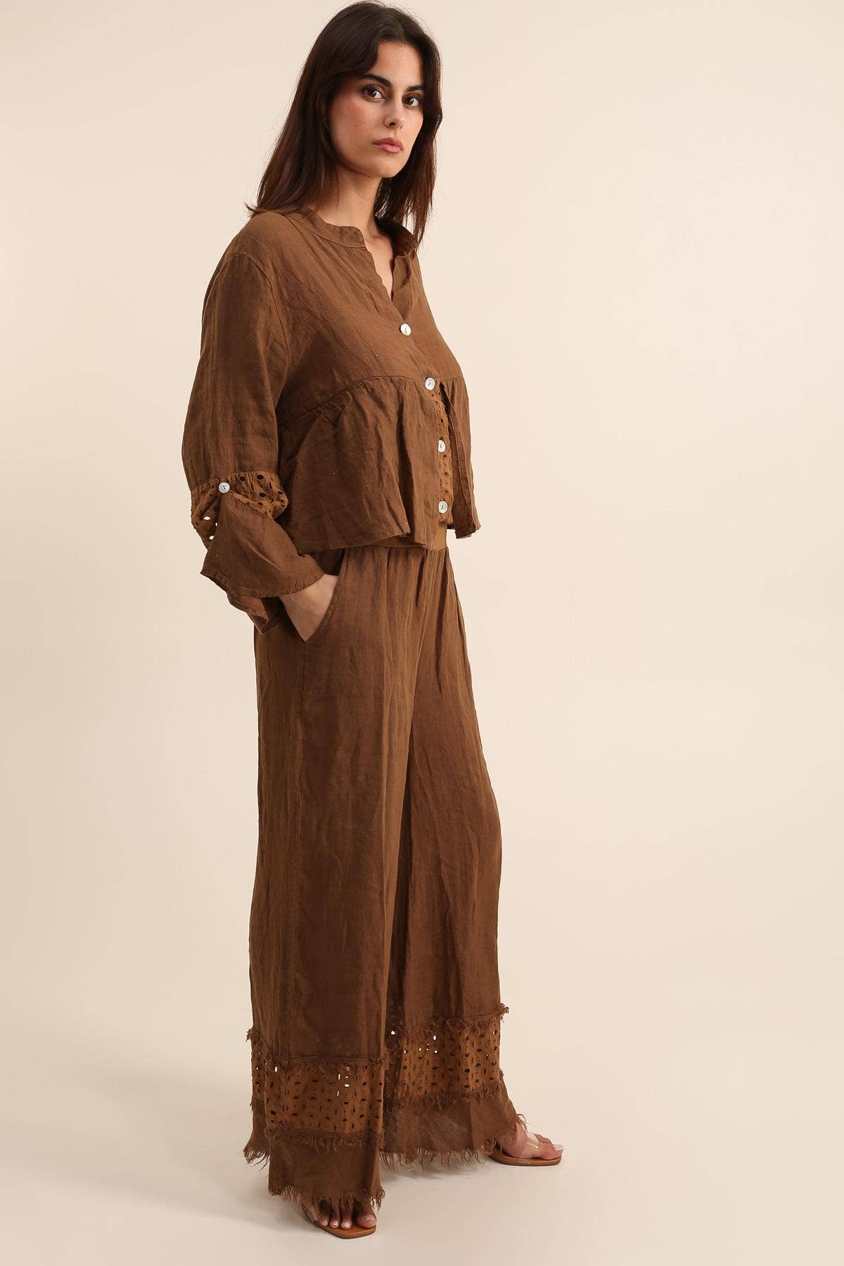 LÉA & LUC - Vendita all'ingrosso Pantalone - Donna - Pantaloni in 100% Lino RIF. 3049019