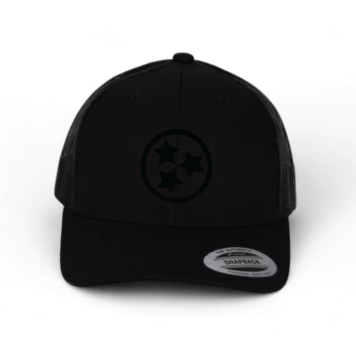 Cotton Mule - Wholesale Trucker Hat - Unisex - Black Silicone Tristar Trucker Hats7