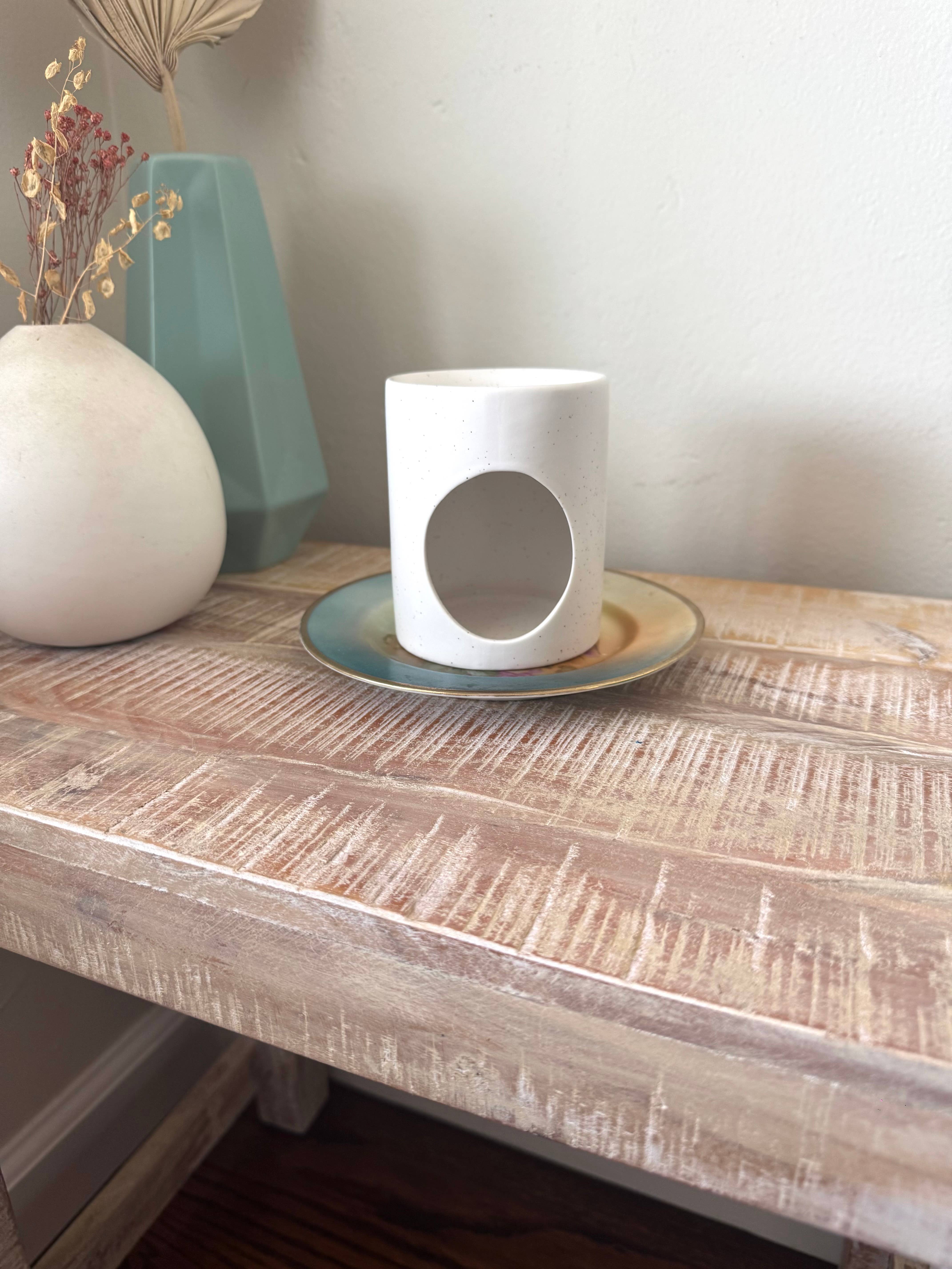 Acute Designs – wholesale Wax warmer – Minimalist Speckled Ceramic Wax Melt warmer2