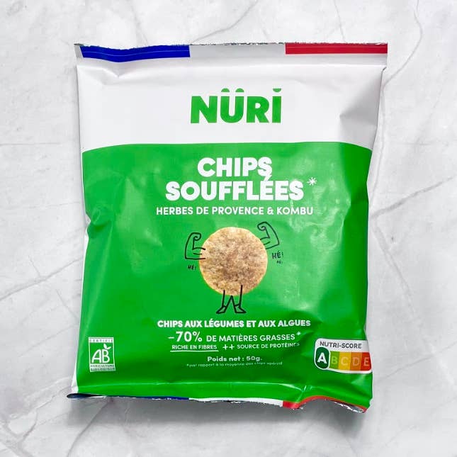 Chips de alga Kombu e Ervas da Provença 50g por atacado de Nüri