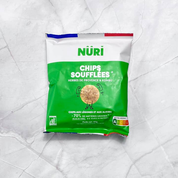 Puffed Chips Kombu Seaweed & Herbes de Provence 50g for wholesale by Nüri