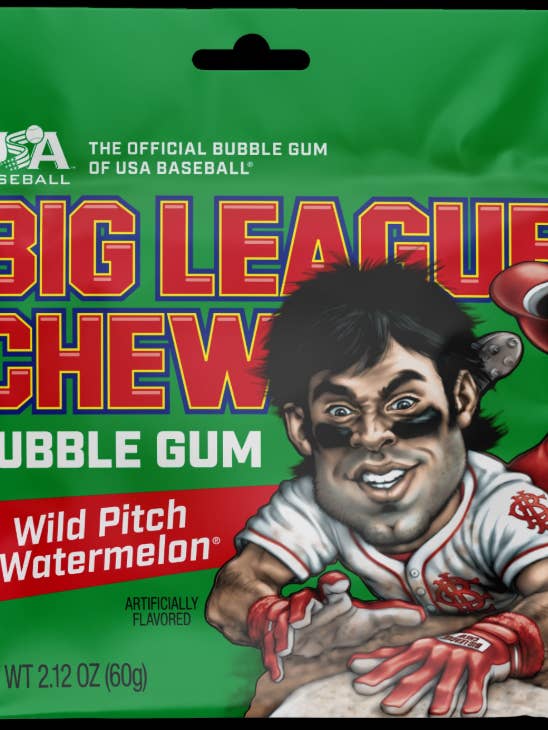 (S1-05) US - Big League Chew Watermelon 12 Units for wholesale by iSweet.ca