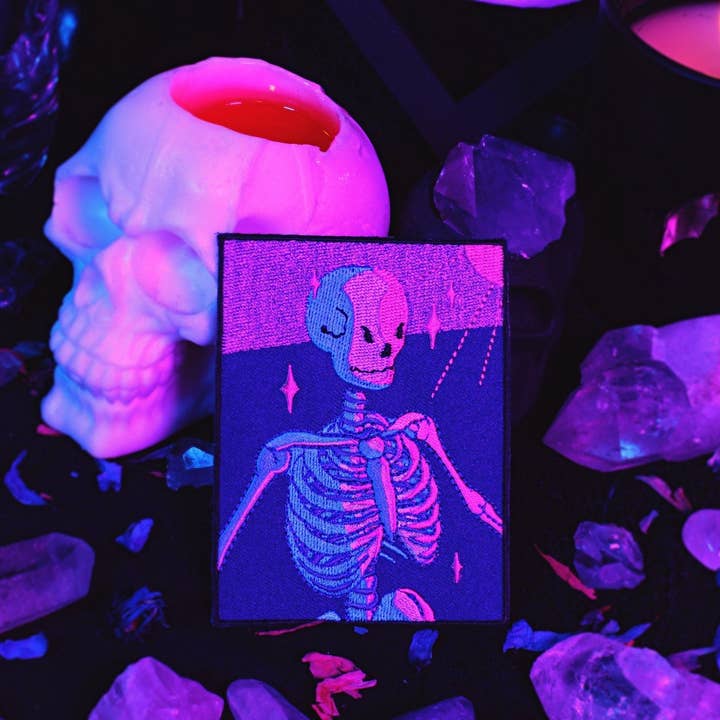GRRRL Spells - Wholesale Patch - Bisexual Lighting Skeleton Patch