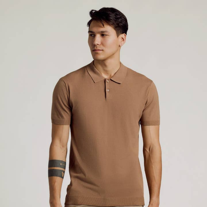Truffle Short Sleeve Dressy Polo 2.0 for wholesale by True Classic