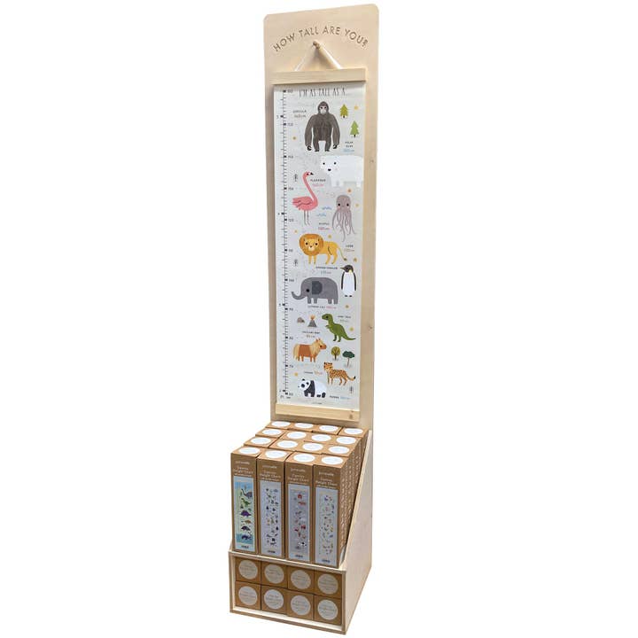 Wooden Display Stand for Height Charts for wholesale by James Ellis