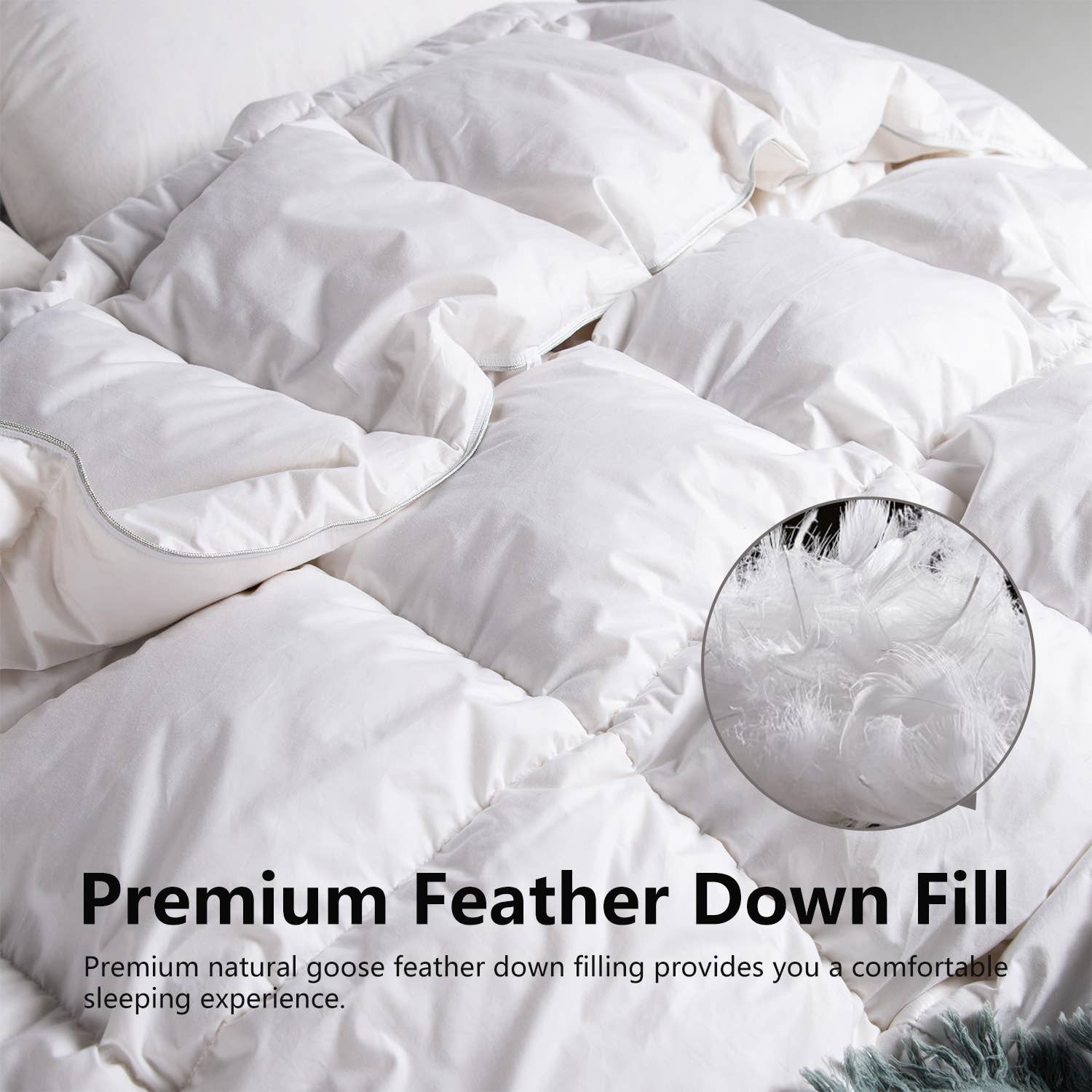 Kasentex - Wholesale Down Comforter - Down Comforter - Goose Duck All Season - 100% Cotton Cover0