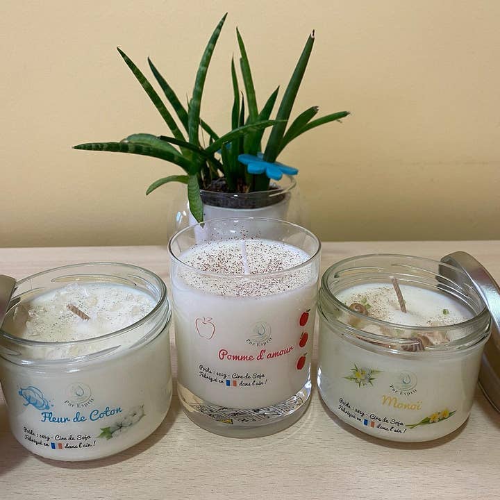 Scented candle with crystals for wholesale by Pur Esprit