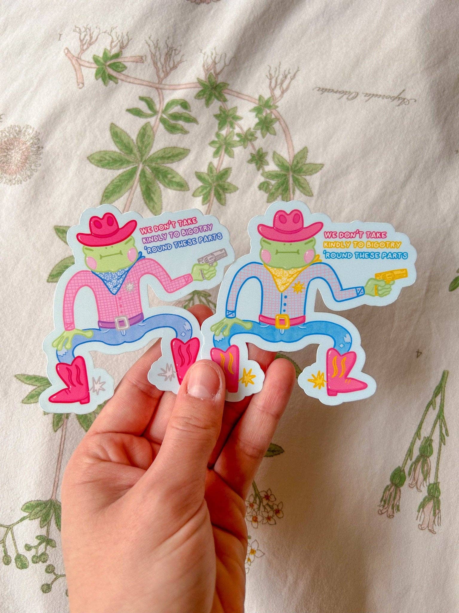 Hollandaize Art – Adesivo por atacado – Pride Cowboy Frogs | Não levamos gentilmente ao bigotry Sticker17