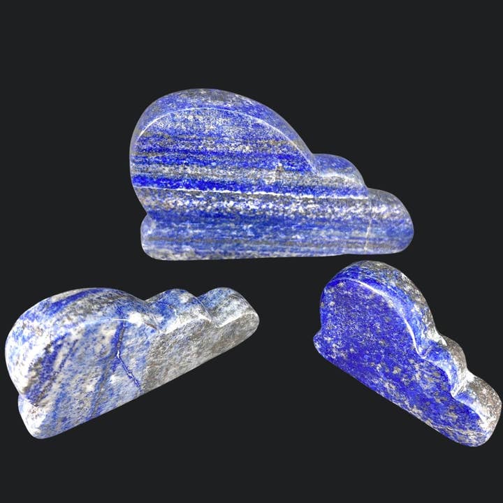 Lapis Clouds (1 Kilo) Hand Carved Polished Gemstone Decor for wholesale by Crystal River Gems LLC