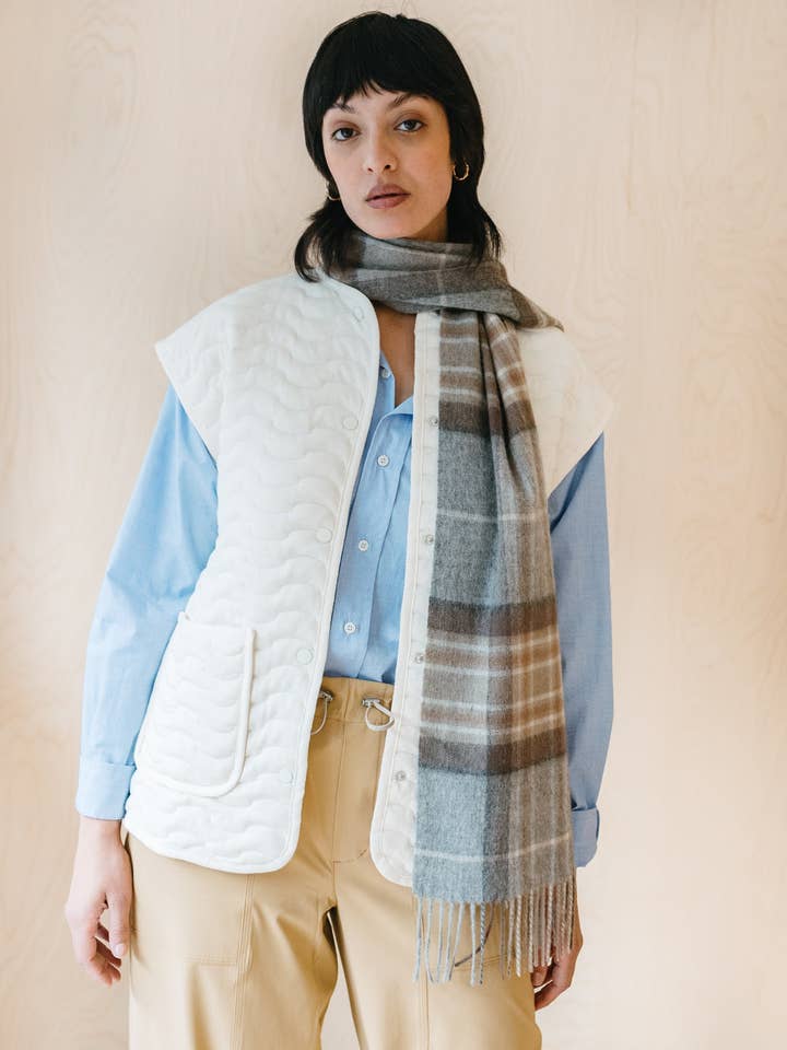 Lambswool Scarf in Mackellar Tartan for wholesale by TBCo