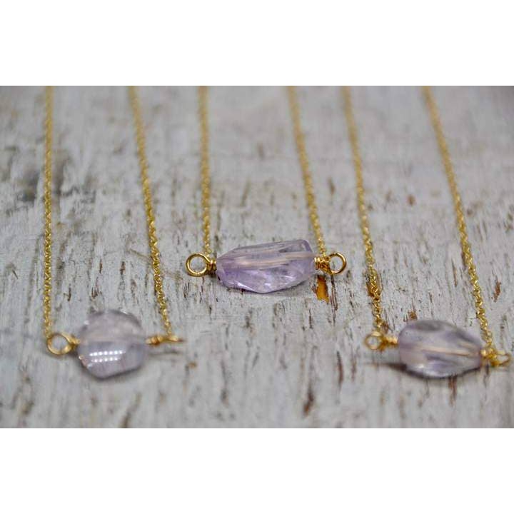 Daddy Daughter Jewelry - Wholesale Pendant/Charm Necklace - 14K Gold Filled Amethyst Necklace | February Birthstone4