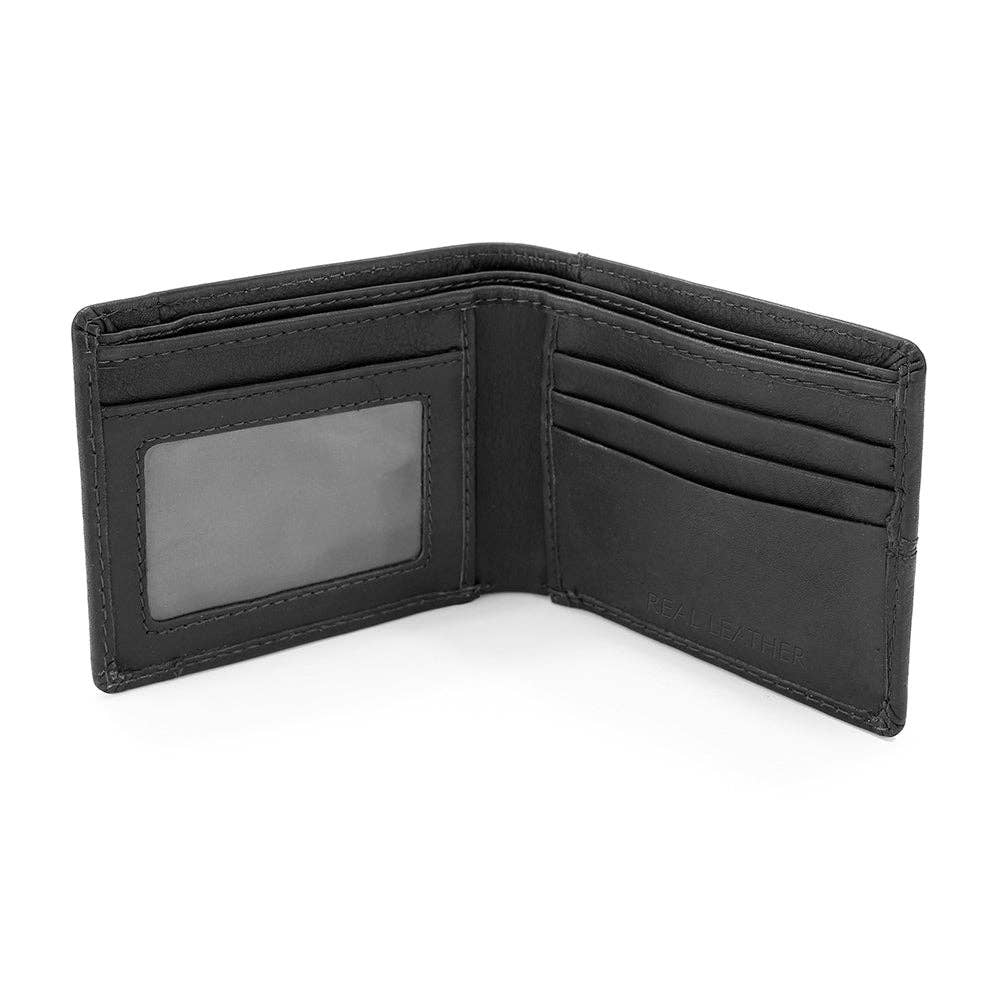 Sophos – wholesale Wallet - Men’s – Black Leather Wallet - Stitched Detailing2