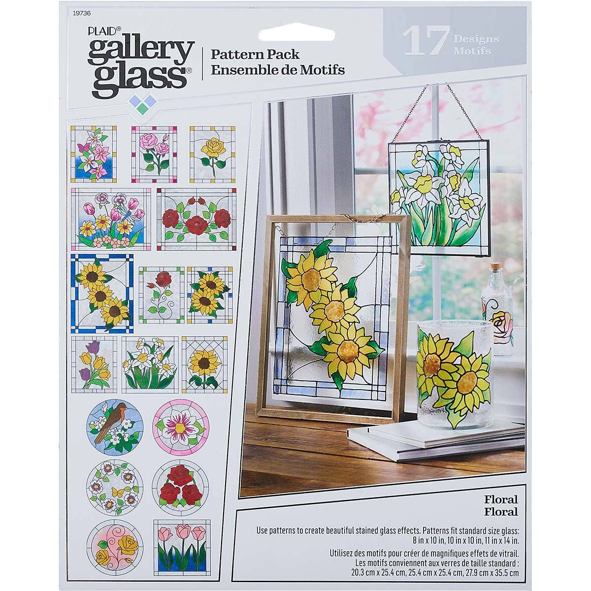 Plaid Crafts - Wholesale DIY Craft Kit - Gallery Glass ® Pattern Packs - Floral0