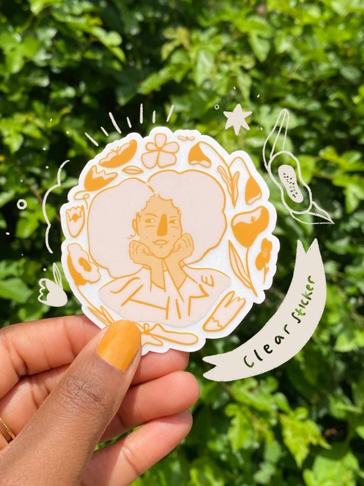 Yellow Shine Girl Sticker for wholesale by Pretty In Ink Press
