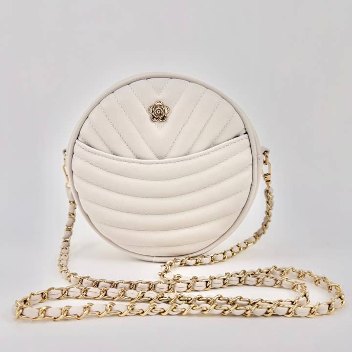 Crossbody Bag NOE - Round Shape with Gold Accents and other Purchase Wholesale sacs à main. Free Returns & Net 60 Terms on Faire trending on Faire.