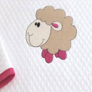 Grote Wafelplaid 140 x 140 Schaap voor wholesale door Les Bebes d'Elysea