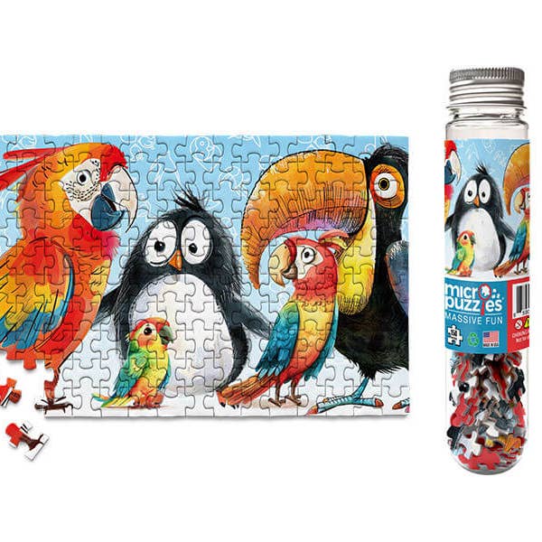 Micro Puzzles - Wholesale Puzzle - Adult - Odd Bird Out - Penguin Tropical Birds Zoo Puzzle Gift Budgie