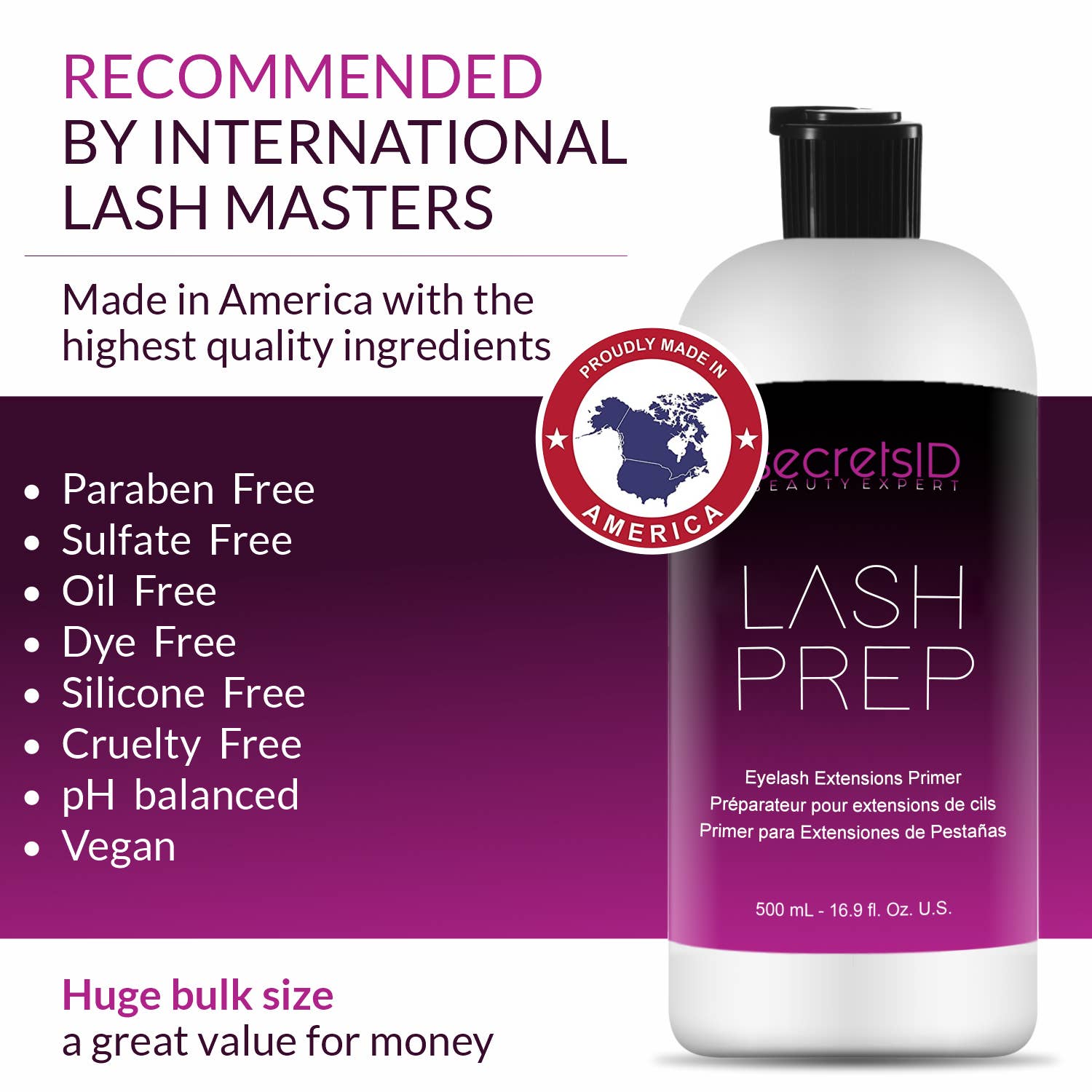 SecretsID - Wholesale Eyelash/Brow Serum - Lash Prep - Bulk Eyelash Extension Primer8