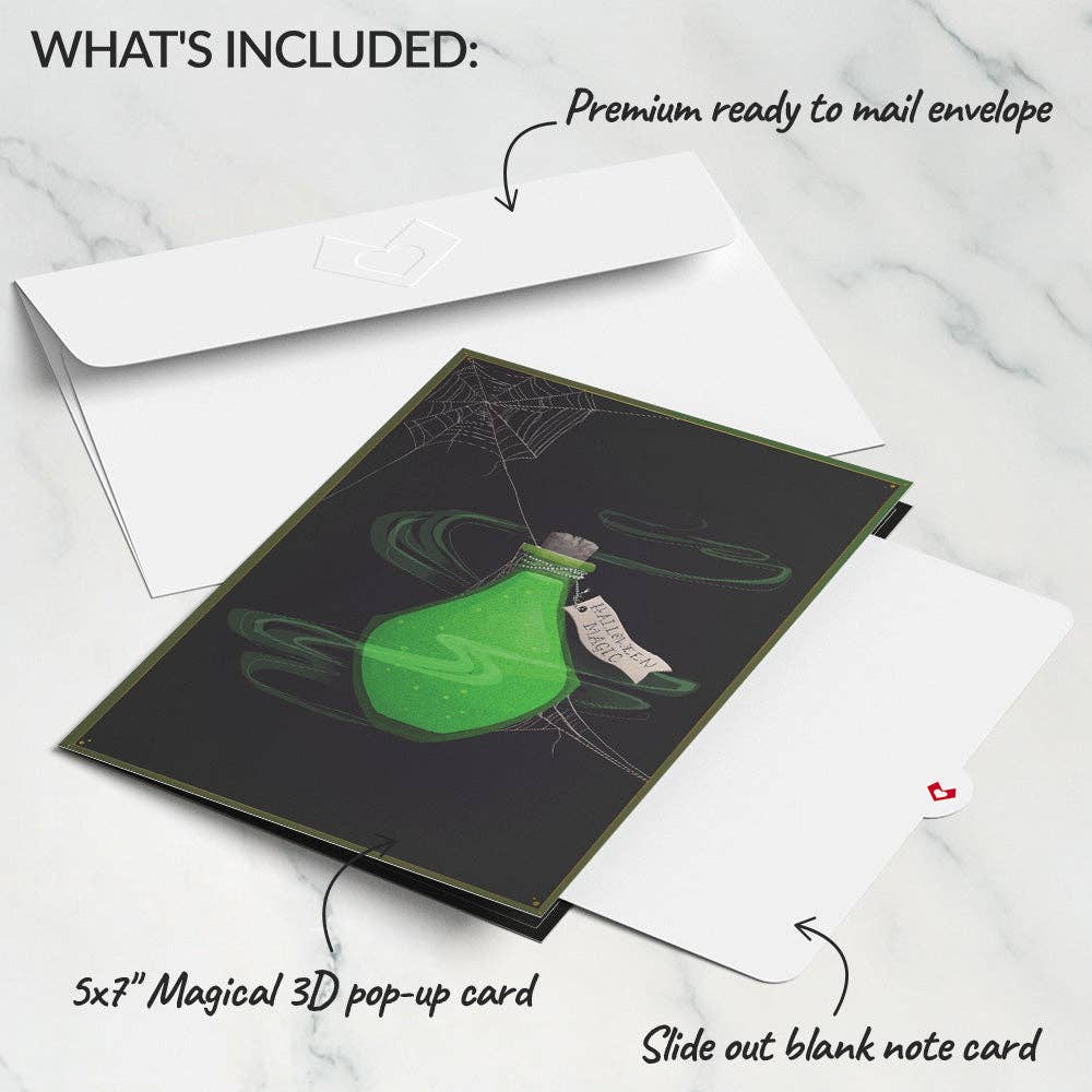 Lovepop Cards - Wholesale Halloween Card - Halloween Apothecary Pop-Up Card 5x7"7