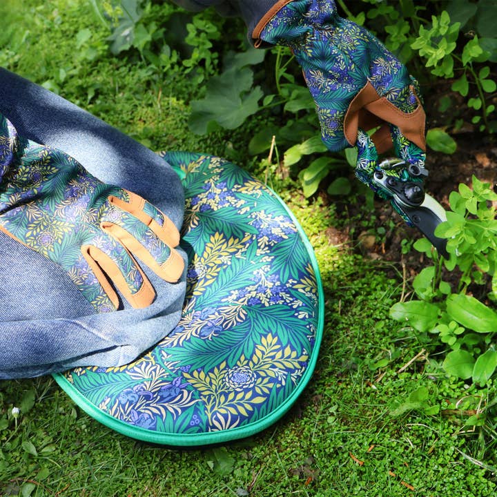 Robert Frederick Ltd – wholesale Garden tool – Orange Grove Garden Kneeler - William Morris Design - Padded Memory Foam
