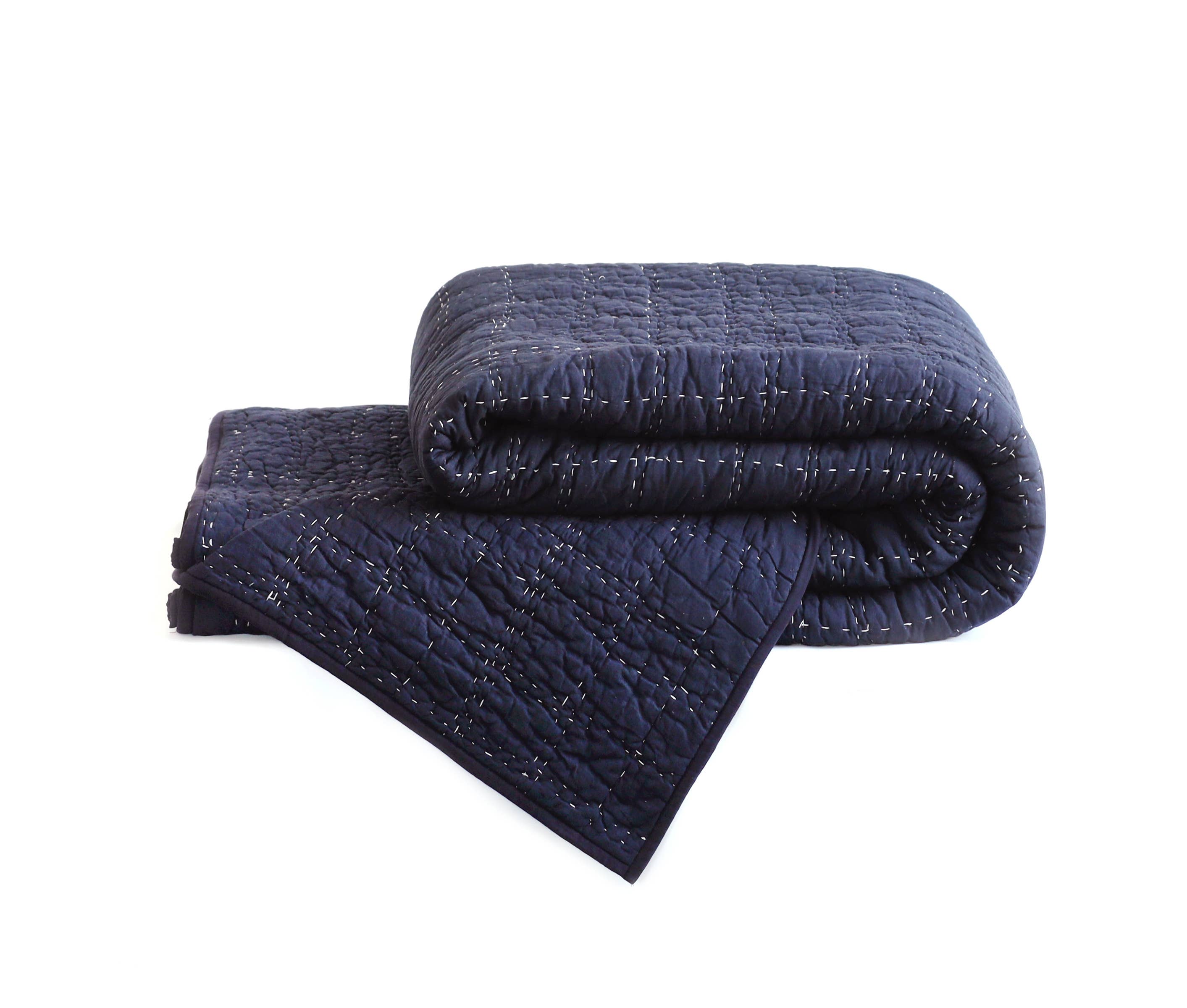 Neem Living - Wholesale Quilt - Check Box Quilt 92"x96"6