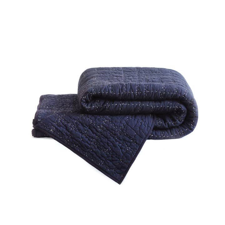 Neem Living - Wholesale Quilt - Check Box Quilt 92"x96"6