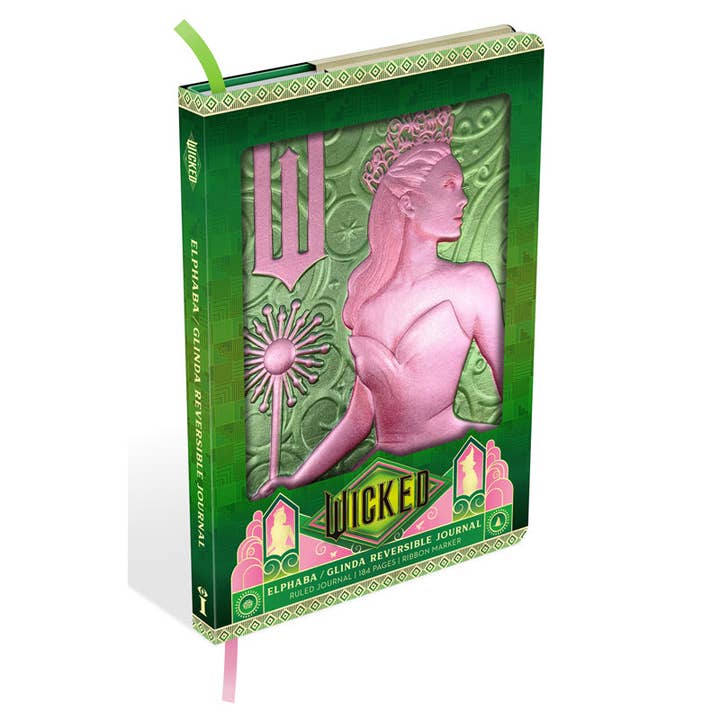 Insight Editions - #1 Pop Culture Publisher - Wholesale Journal/Diary - Wicked: Elphaba / Glinda Reversible Sculpted Journal6