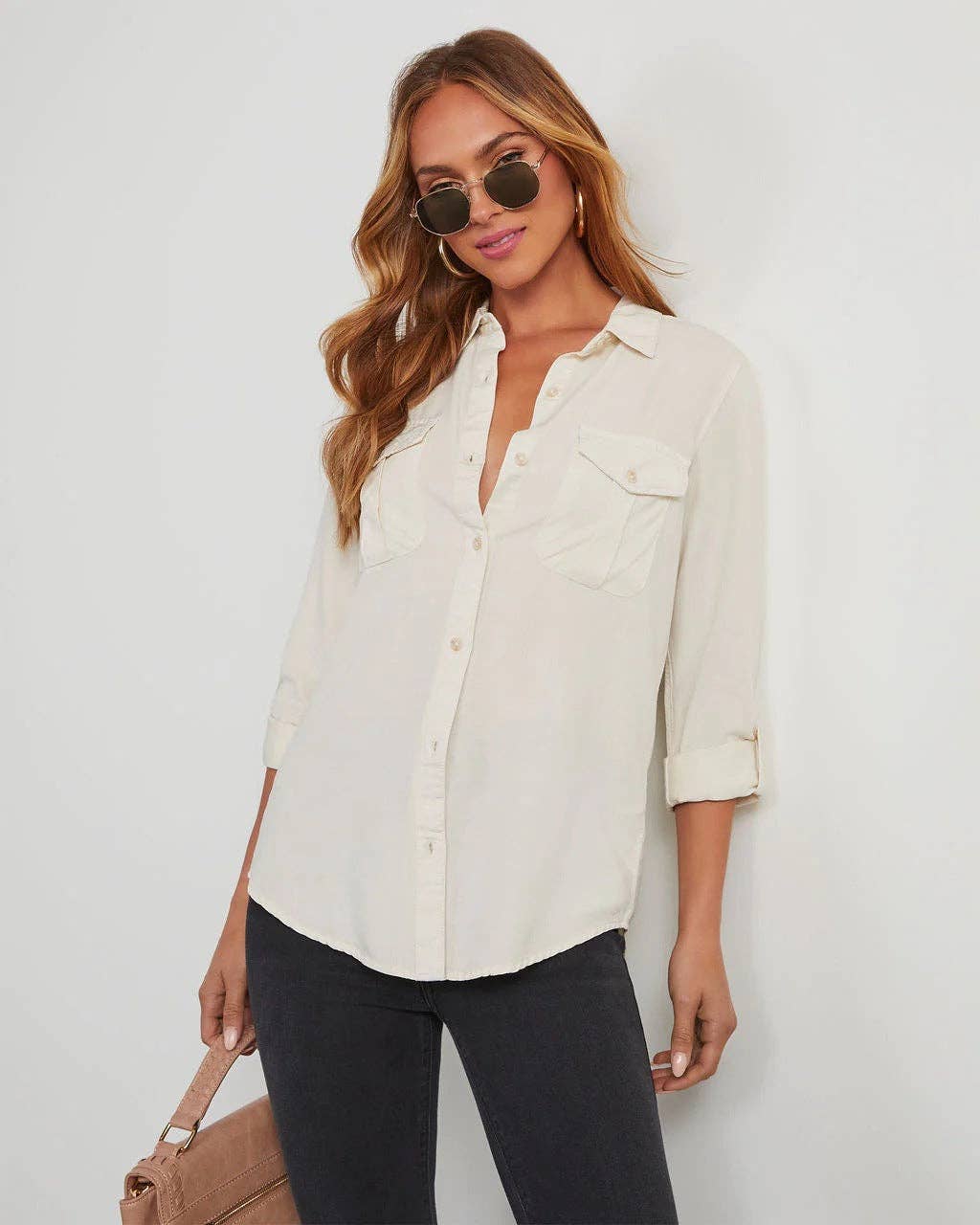 Marayn - Wholesale Button Down Shirt - Women's - Chic 2025 European Fall Casual Denim Shirt Women3