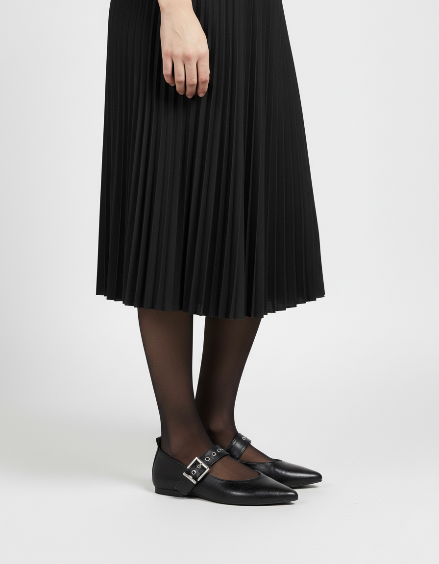 CEREZA - Vente Ballerines – femme - Ballerines pointues Mary Jane avec bride à boucle cloutée9