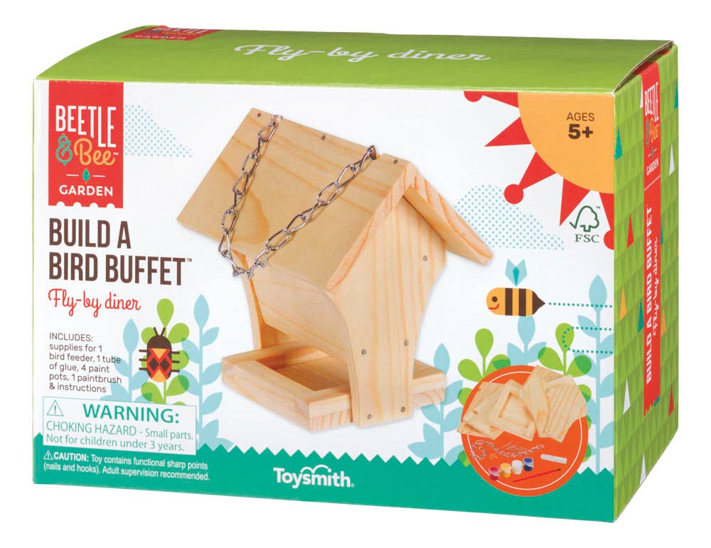 Toysmith - Wholesale DIY Craft Kit - Kids - Beetle & Bee Build A Bird Buffet