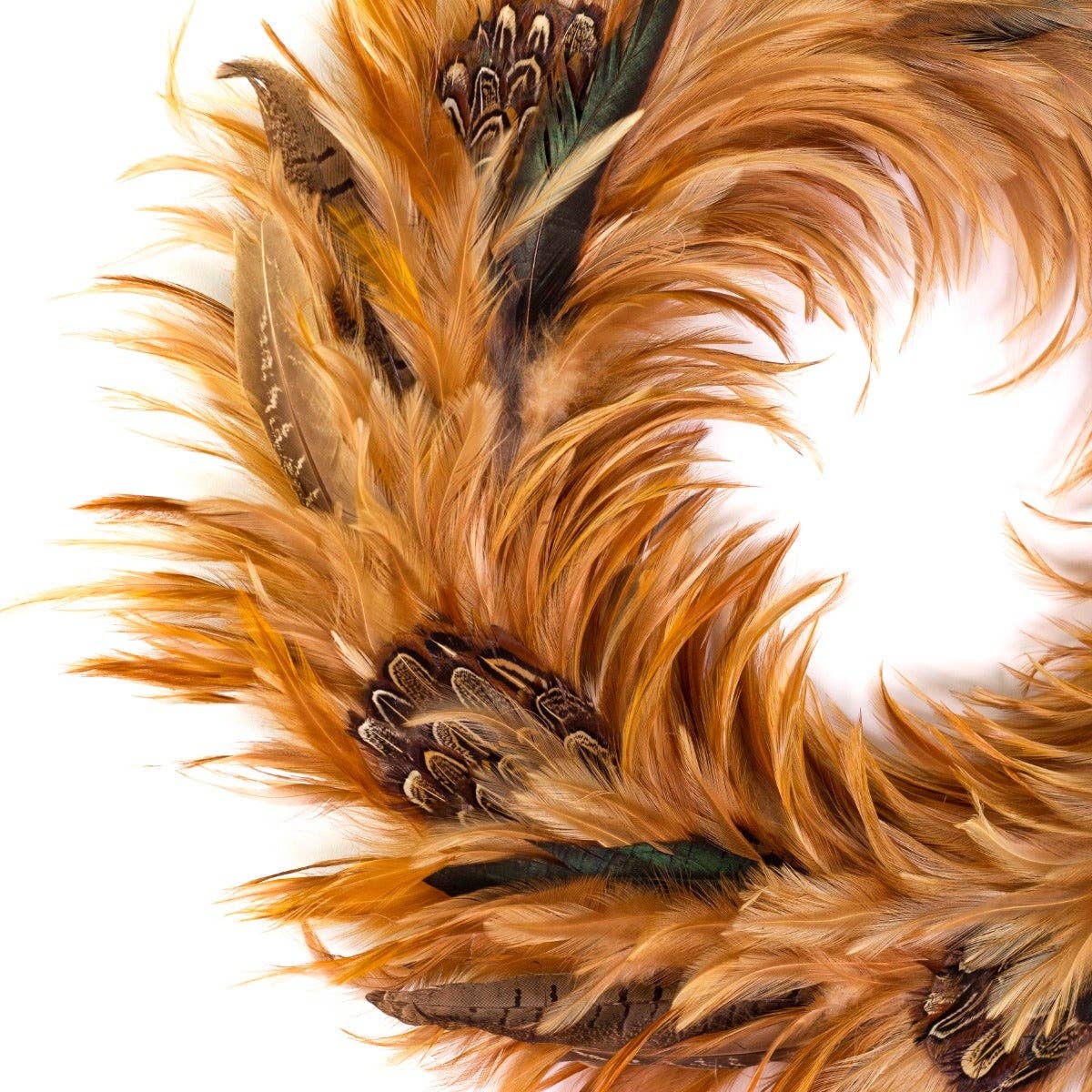 Zucker Feather Products - Wholesale Wreath - Natural Pheasant Feather Wreath - 22 inch3