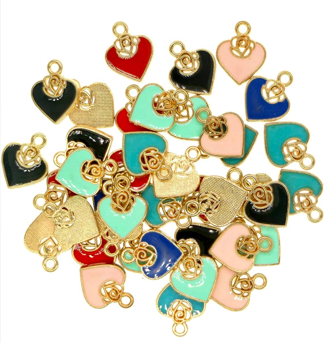 Bark Fifth Avenue - Wholesale Pet Collar Charm - Cat/Dog - Mini Flower Heart Charm0