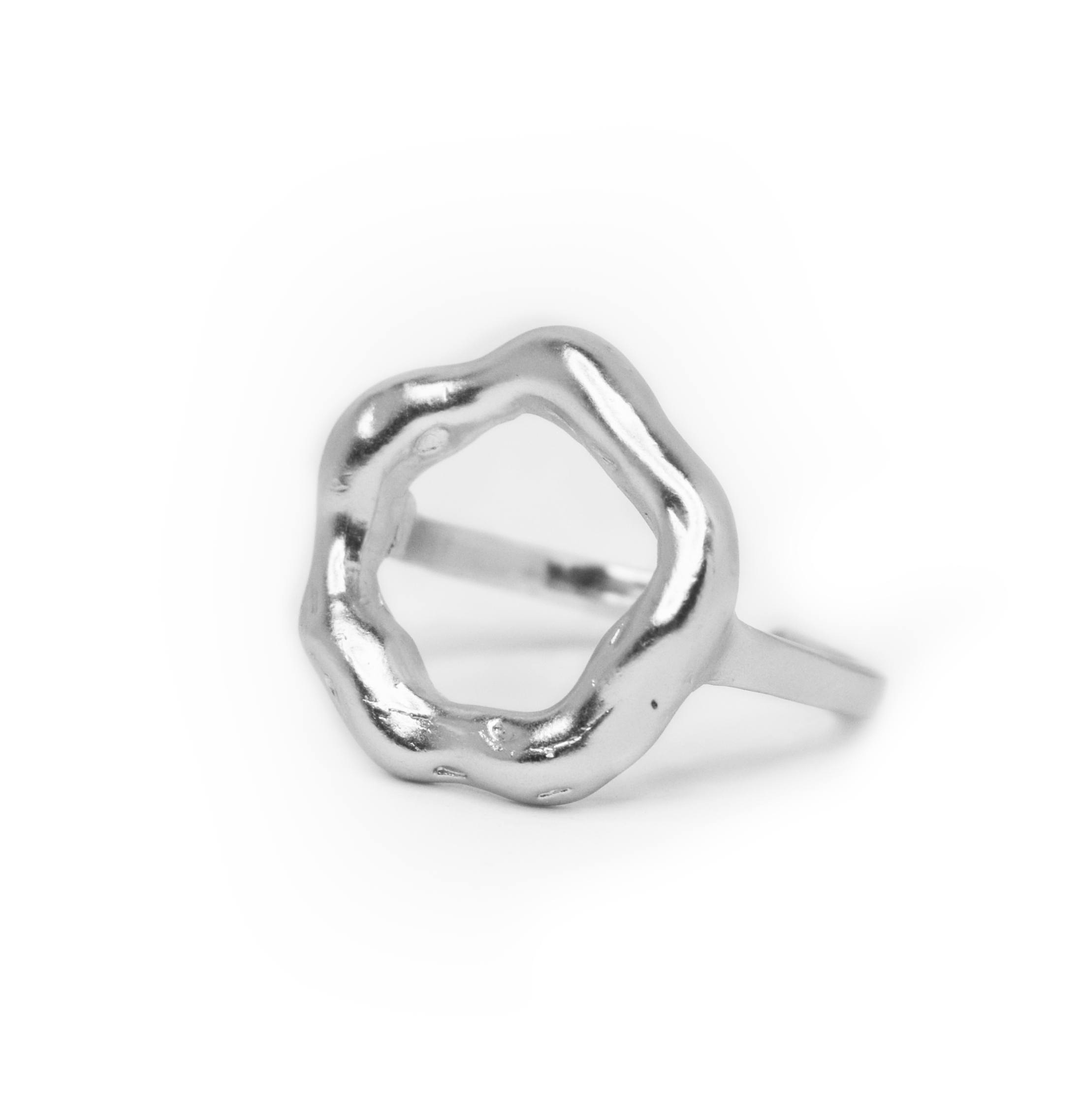 Silver Elegant organisk cirkelring - minimalistiska smycken för wholesale på Faire1