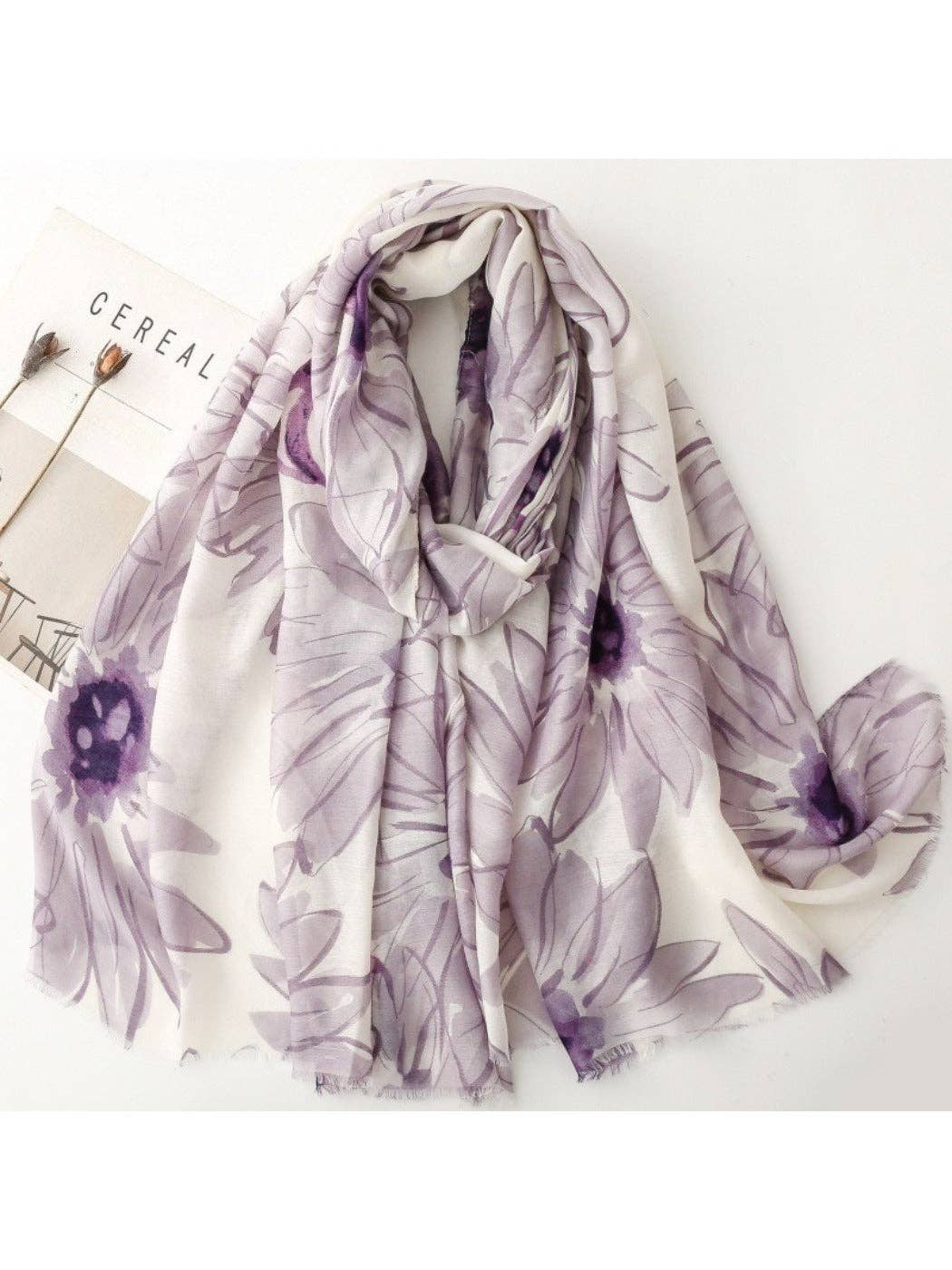 Funkyrel® Atzbranding Limited - Wholesale Sjaal - Dames - Scarvii - Sjaal met Madeliefjesprint & Sjaal voor Vrouwen0