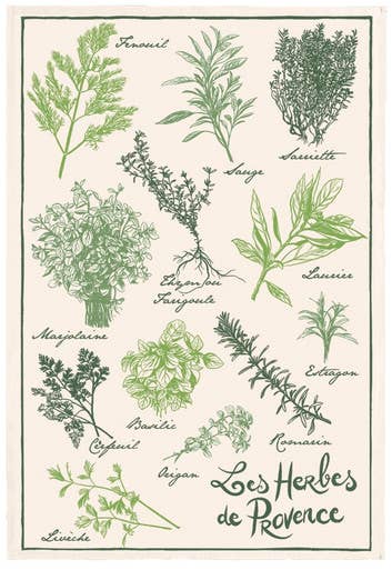 The French Farm - Wholesale Tea Towel - Torchons & Bouchons Tea Towel Herbs de Provence0