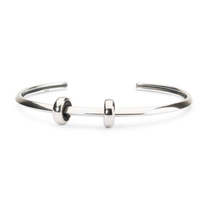 Heart Bangle with 2 x Silver Spacers for wholesale by Trollbeads