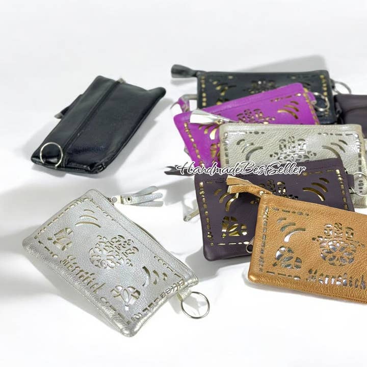 HandmadeBestSeller – wholesale Coin purse – Women’s – Handmade Faux Leather Coin Purse with Keyring1